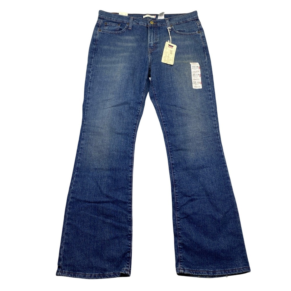 VTG Levis 515 Bootcut Jeans Women 12M Blue Stretch Denim Mid Rise 06 Y2K NWT